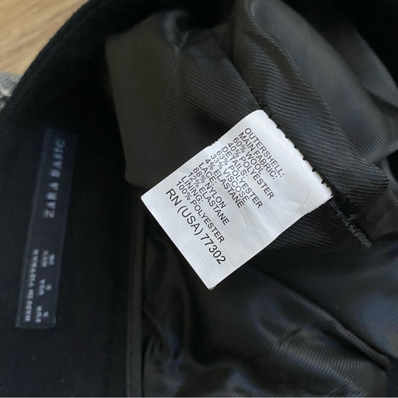 ZARA Plaid Wool and Lace Pencil Mini Skirt Small Mint Condition - Picture 6 of 8